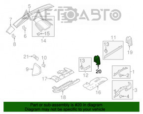 Conducta de aer central dreapta Porsche Cayenne 958 11-17 negru