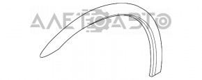 Decorație arc stânga față Porsche Cayenne 958 11-14 turbo nou original OEM