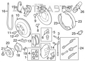 Cablu senzor ABS spate dreapta Porsche Panamera 10-16 nou OEM original