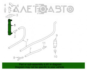 Кронштейн форсунки омывателя фар левый Porsche Cayenne 958 11-17 OEM