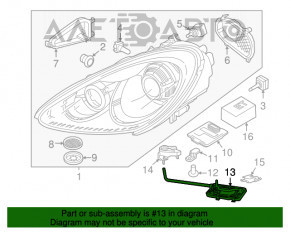 Suport far dreapta Porsche Cayenne 958 11-14 cu tija