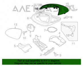 Зеркало боковое левое Porsche Cayenne 958 11-14 BSM