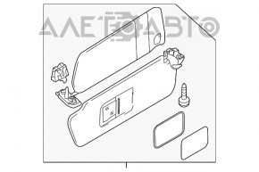 Capota stângă Porsche Cayenne 958 11-14, neagră alcantara, cu cârlig