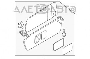 Козырек правый Porsche Cayenne 958 11-14 черн алькант