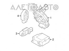 Modulul computerizat al airbag-urilor SRS pentru pernele de siguranță Kia Forte 4d 17-18 resturi