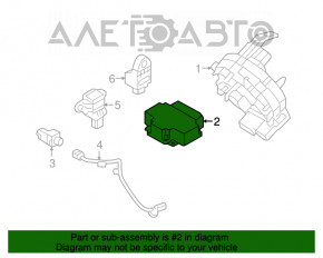 Modulul computerizat pentru airbag-urile SRS ale Hyundai Sonata 18-19