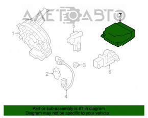 Modulul computerizat al airbag-urilor SRS pentru airbag-urile de siguranță Kia Sorento 16-18