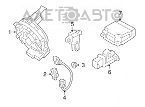 Modulul computerizat al airbag-urilor SRS pentru airbag-urile de siguranță Kia Sorento 16-18