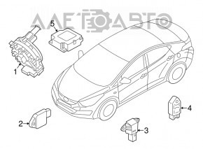 Датчик подушки безопасности передний правый Kia Forte 4d 14-20