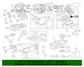 Actuator motor pentru ventilatorul de încălzire Buick Encore 13-19