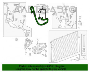 Bobina de condensare a compresorului de aer condiționat Buick Encore 13-19