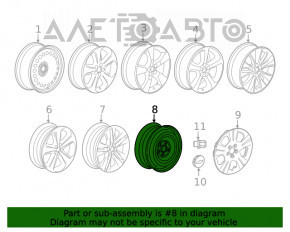 Запасное колесо докатка Buick Encore 13-19 R16 125/70