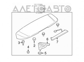 Spoilerul portbagajului pentru Subaru B9 Tribeca 06-07 cu semnalizare stop, cu suporturi rupte.