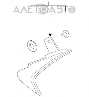 Capacul lateral al spoilerului stâng pentru Infiniti QX30 17-