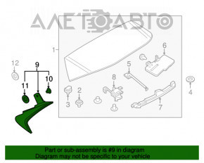 Capacul lateral al spoilerului stâng pentru Infiniti QX30 17-