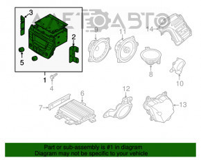 Radio cu casetofon Hyundai Santa FE Sport 17-18 restilizat, cu sistem audio premium