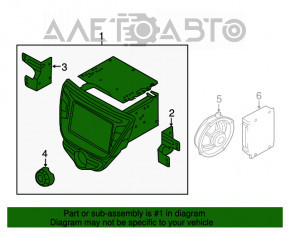 Magnetofon radio Hyundai Elantra UD 11-16 zgârieturi