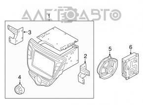 Magnetofon radio Hyundai Elantra UD 11-16 zgârieturi