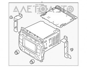 Monitorul, display-ul Kia Forte 4d 17-18 are crom util pe cadru, pete pe ecran