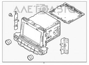 Radio CD player Hyundai Tucson 16-20 cu ecran mic, cromat util