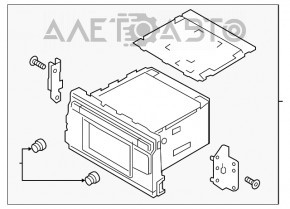 Radio cu casetofon Kia Optima 16 - ecran de 5", crom decolorat