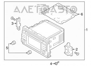 Radio cu casetofon Kia Optima 16 - ecran de 5", crom decolorat