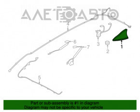 Antena aripă Kia Forte 4d 17-18 restilizată