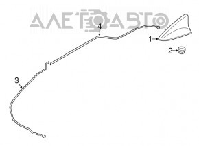 Antena aripă Kia Niro 17-19 HEV, PHEV