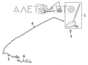 Antena aripă Hyundai Santa FE 19-20