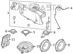 Difuzor torpedo dreapta Hyundai Sonata 20- Premium Audio