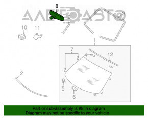 Oglindă interioară cu auto-întunecare, busolă, sistem HomeLink pentru Nissan Murano z50 03-08.