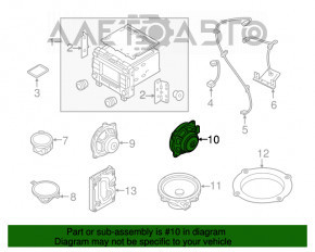 Difuzor ușă față dreapta Hyundai Sonata 18-19