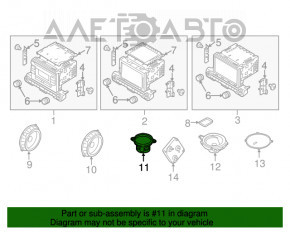 Difuzorul din panoul frontal central Kia Niro 17-22 Harman Kardon