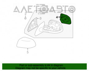 Elementul oglindă stânga Nissan Leaf 11-12