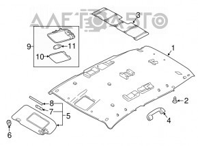 Capota dreapta Nissan Rogue Sport 17-19 fara plafon simplu