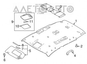 Capota dreapta Nissan Rogue Sport 17-19 cu iluminare sub capac