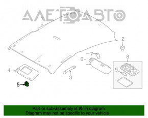 Suport de prindere pentru parasolarul șoferului Nissan Versa Note 13-19 gri