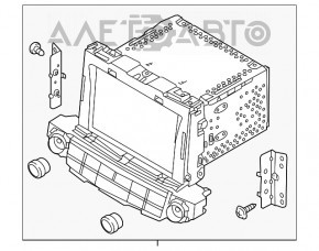 Monitor, display, navigație Hyundai Tucson 16-18 pre-restilizare