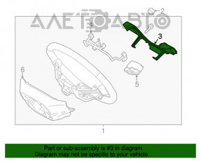 Butonul de control de pe volanul Kia Sorento 14-15 este uzat