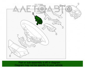 Butoanele de control de pe volanul drept al unui Kia Sorento 16-20 sunt îndoit.