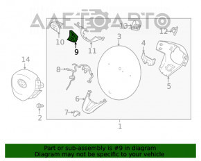 Butonul de control de pe volanul drept al Hyundai Santa FE 19-20.