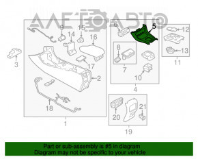 Capacul consolei centrale Infiniti QX30 17- negru lucios