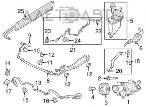 Furtun de înaltă presiune servodirecție Porsche Panamera 10-16 furnizare nou original OEM