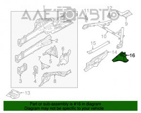 Capota subcapotă stânga spate Porsche Panamera 14-16