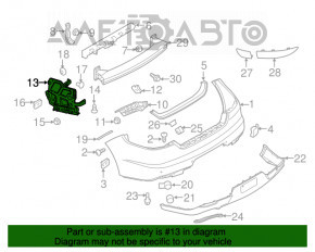 Suport bara spate dreapta Porsche Panamera 14-16