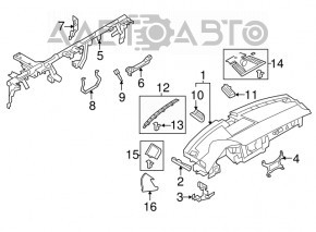 Conducta de aerisire stânga pentru Porsche Panamera 11-16