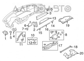 Suporturi de pahare pentru panoul frontal al Porsche Panamera 10-16 crom