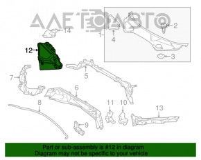 Grila de aerisire a cuptorului Porsche Panamera 10-16