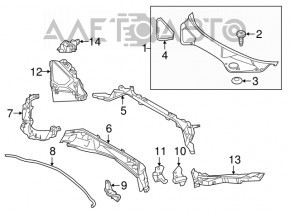 Grila de aerisire a cuptorului Porsche Panamera 10-16