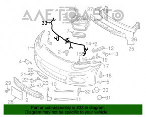 Проводка переднего бампера Porsche Panamera 14-16 под парктроники и радар